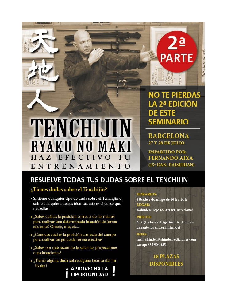 Curso Tenchijin Ryaku no Maki, por Fernando Aixa. Barcelona, 27 y 28 de julio
